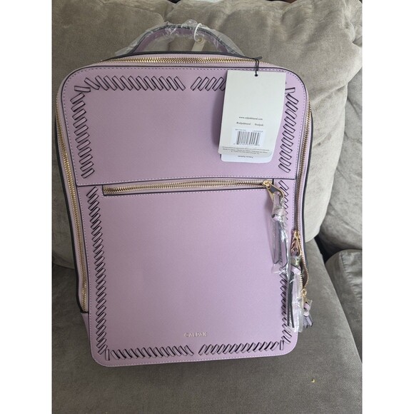 Calpak Handbags - CALPAK Kaya 15" Laptop Backpack Lavender Vegan Leather Travel Work Bag NEW